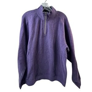 Tommy Bahama Men's Purple Quarter Zip Pullover Sweater Size L